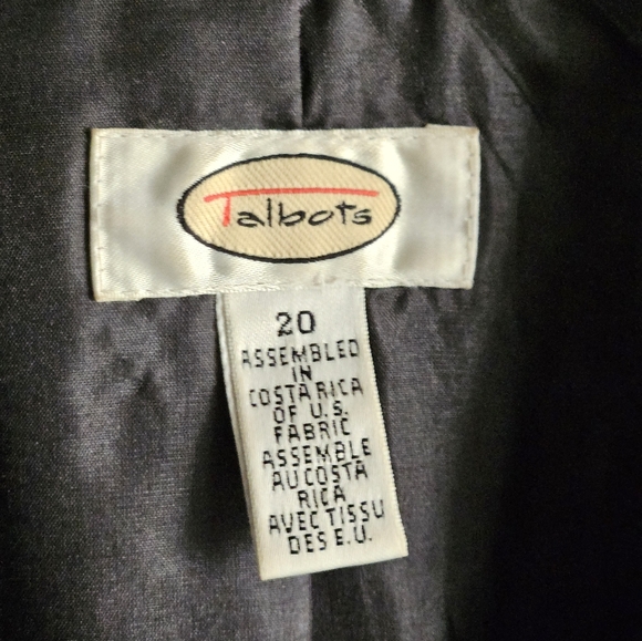 Talbots women’s black single breasted career wear blazer. size 20 - Picture 3 of 13